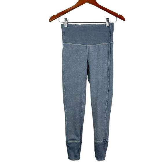 Lululemon Wunder Under Crop 23" *Ribbed Washed Moon Blue Legging Size 4 - Picture 5 of 13